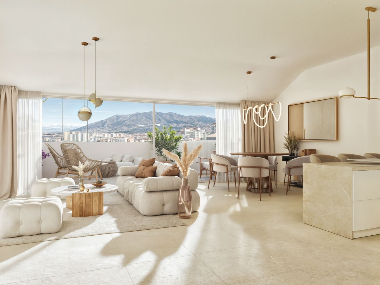 Geräumiges Wohn- und Esszimmer mit Aussicht in Nova Marina